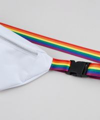 Pochete-de-Nylon-Unissex-Pride-com-Bolsos-e-Faixa-Listrada-Branca-9946701-Branco_3