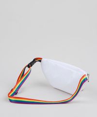 Pochete-de-Nylon-Unissex-Pride-com-Bolsos-e-Faixa-Listrada-Branca-9946701-Branco_4