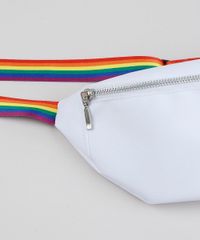 Pochete-de-Nylon-Unissex-Pride-com-Bolsos-e-Faixa-Listrada-Branca-9946701-Branco_5