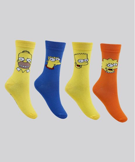 Kit-de-4-Meias-Masculinas-Cano-Alto-Os-Simpsons--Multicor-9944792-Multicor_1