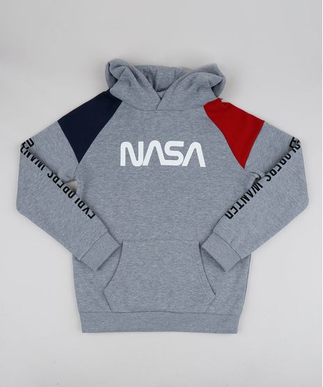 Blusao-Juvenil-NASA-com-Bolso-Canguru-Cinza-Mescla-9804975-Cinza_Mescla_1