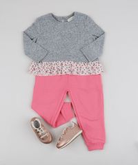 Blusa-Infantil-em-Moletom-Manga-Longa-Babado-Floral-Cinza-Mescla-9805412-Cinza_Mescla_3