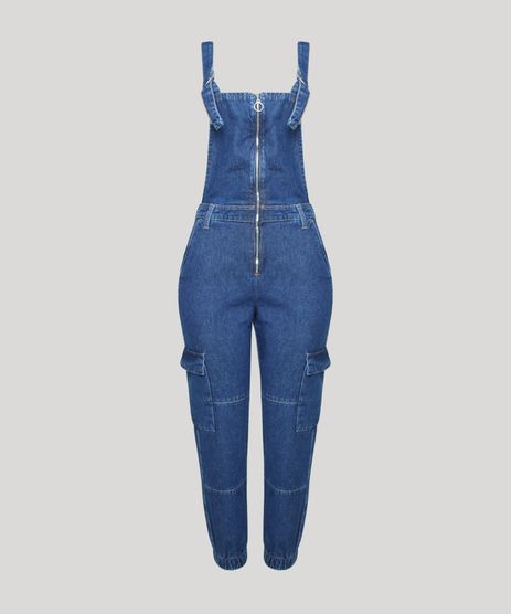 Macacao-Jeans-Feminino-Jogger--com-Ziper-Jeans-Escuro-9951713-Jeans_Escuro_1