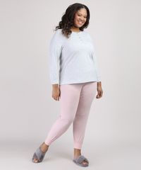 Pijama-Feminino-Plus-Size-Canelado-com-Botoes-Manga-Longa-Rosa-9953335-Rosa_1