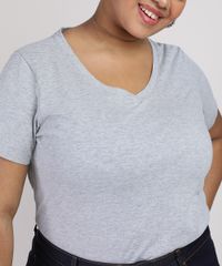 Blusa-Feminina-Plus-Size-Manga-Curta-Decote-V-Cinza-Mescla-9952769-Cinza_Mescla_4