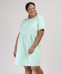 Vestido-de-Moletom-Feminino-Plus-Size-Mindset-Curto-Manga-Curta-Verde-Claro-9953574-Verde_Claro_1