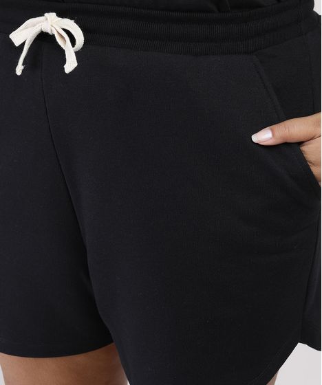 shorts de moletom feminino plus size