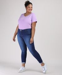 Blusa-Feminina-Plus-Size-Manga-Curta-Decote-V-Lilas-9952769-Lilas_3