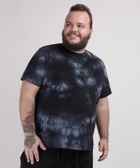 Camiseta-Masculina-Plus-Size-Tie-Dye-Manga-Curta-Gola-Careca-Preta-9953461-Preto_1