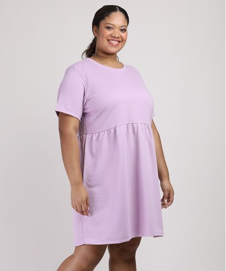 Vestido-de-Moletom-Feminino-Plus-Size-Mindset-Curto-Manga-Curta-Lilas-9953562-Lilas_1