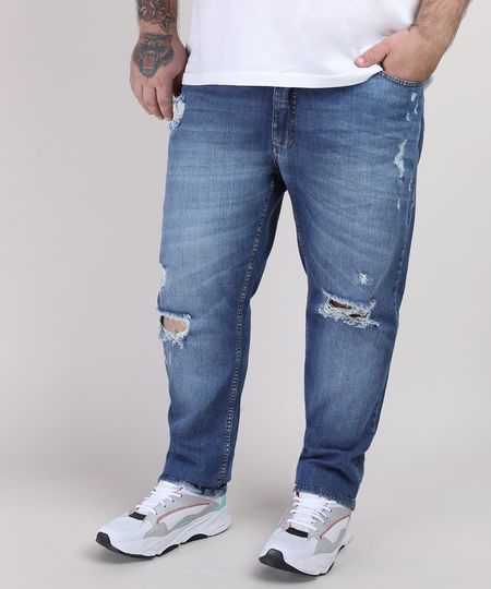 Calca-Jeans-Masculina-Plus-Size-Slim-Destroyed-Azul-Medio-9951375-Azul_Medio_1 Calca-Jeans-Masculina-Plus-Size-Slim-Destroyed-Azul-Medio-9951375-Azul_Medio_1