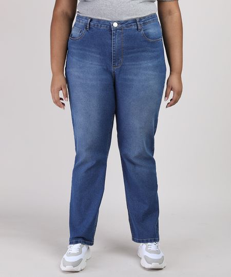 Calca-Jeans-Feminina-Plus-Size-Reta-Cintura-Alta-Azul-Medio-9952946-Azul_Medio_1
