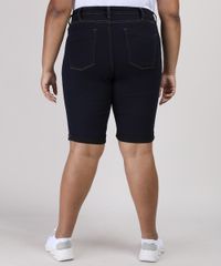Bermuda-Jeans-Feminina-Ciclista-Plus-Size-com-Bolso-Cintura-Alta-Azul-Escuro-9952772-Azul_Escuro_2