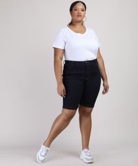 Bermuda-Jeans-Feminina-Ciclista-Plus-Size-com-Bolso-Cintura-Alta-Azul-Escuro-9952772-Azul_Escuro_3