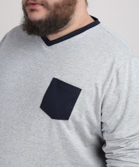 Pijama-Masculino-Plus-Size-com-Bolso-Manga-Longa-Cinza-Mescla-9951409-Cinza_Mescla_3