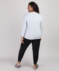 Pijama-Feminino-Plus-Size-Canelado-com-Botoes-Manga-Longa-Preto-9953335-Preto_2