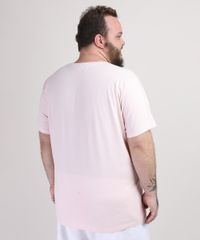 Camiseta-Masculina-Plus-Size-Manga-Curta-Gola-Careca-Rosa-Claro-9953518-Rosa_Claro_2