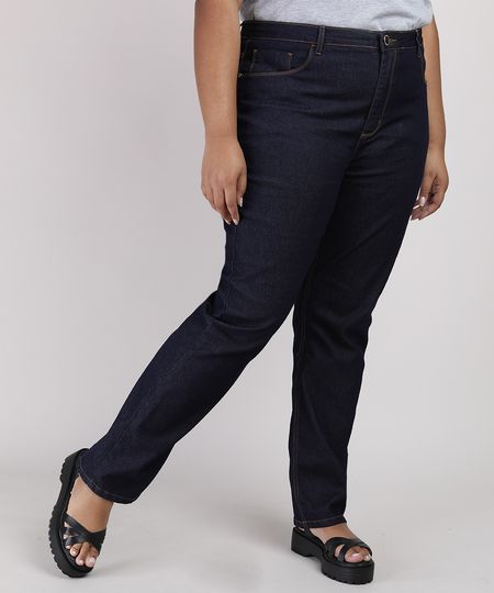 Calca-Jeans-Feminina-Plus-Size-Reta-Cintura-Alta-Azul-Escuro-9952945-Azul_Escuro_1