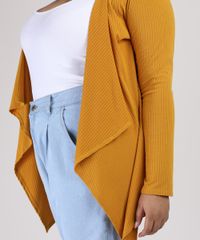Capa-Feminina-Plus-Size-Canelada-Assimetrica-Mostarda-9952771-Mostarda_4