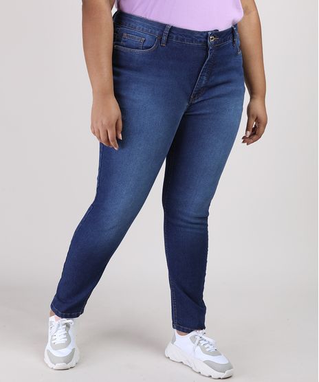 Calca-Jeans-Feminina-Plus-Size-Super-Skinny-Cintura-Alta-Azul-Escuro-9952774-Azul_Escuro_1