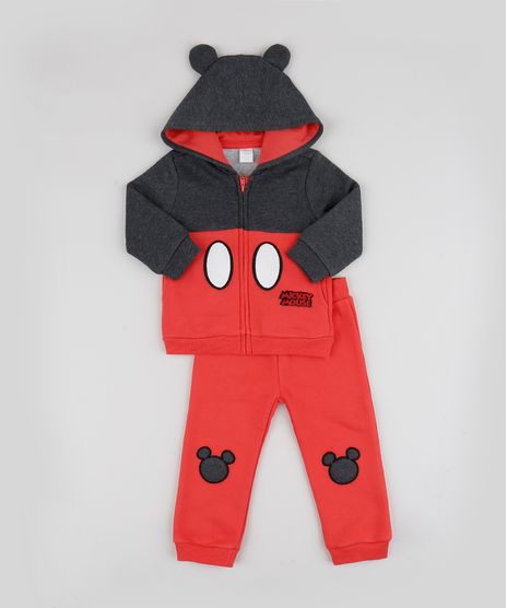 Conjunto-Infantil-Mickey-Mouse-Blusao-Estampado-com-Capuz---Calca-Cinza-Mescla-9842873-Cinza_Mescla_1