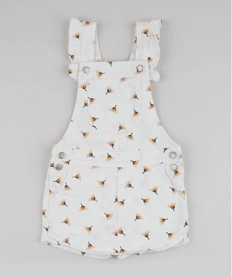 Jardineira-Short-Saia-de-Sarja-Infantil-Estampada-Floral--Off-White-9944464-Off_White_1