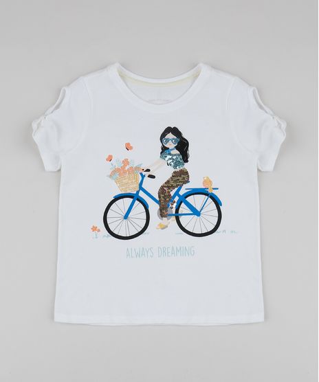 Blusa-Infantil--Always-Dreaming--com-Paetes-Manga-Curta-Off-White-9946353-Off_White_1