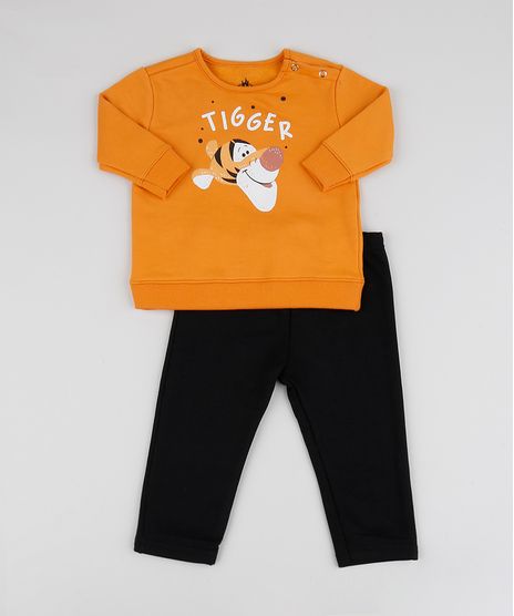 Conjunto-Infantil-Tigrao-em-Moletom-de-Blusao-Laranja---Calca-de-Moletom-Preto-9951829-Preto_1