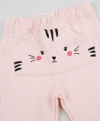Calca-de-Fleece-Infantil-Estampada-Gatinha-com-Bolsos-Rosa-Claro-9794854-Rosa_Claro_4
