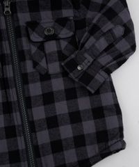 Jaqueta-de-Flanela-Infantil-Estampada-Xadrez-Preta-9810341-Preto_4