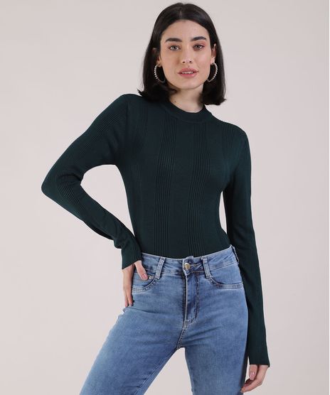 Blusa-Feminina-Basica-em-Trico-Manga-Longa-Azul-Petroleo-9356754-Azul_Petroleo_1