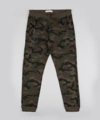 Calca-de-Moletom-Juvenil-Estampada-Camuflada-com-Bolsos-Verde-Militar-9799890-Verde_Militar_1