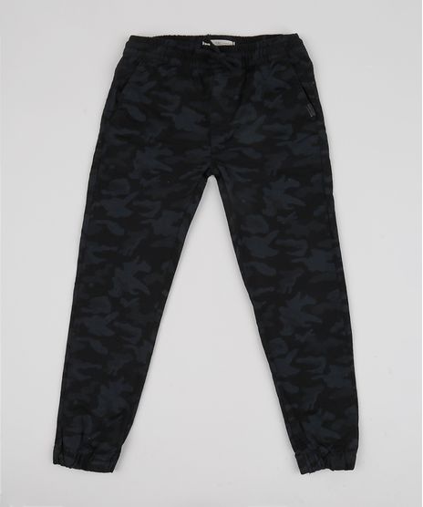 Calca-de-Sarja-Infantil-Jogger-Estampada-Camuflada-Preta-9944376-Preto_1