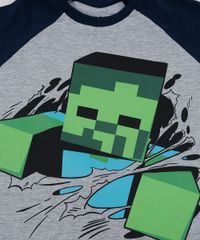 Pijama-Infantil-Minecraft-Estampado-Manga-Curta-Cinza-Mescla-9950814-Cinza_Mescla_4