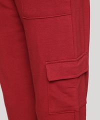 Calca-de-Moletom-Feminina-Cargo-Cintura-Alta-Vermelho-Escuro-9731587-Vermelho_Escuro_2