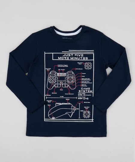 Camiseta-Infantil-Controle-de-Video-Game-Manga-Longa-Azul-Marinho-9945190-Azul_Marinho_1