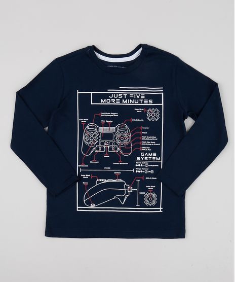 Camiseta-Infantil-Controle-de-Video-Game-Manga-Longa-Azul-Marinho-9945190-Azul_Marinho_1
