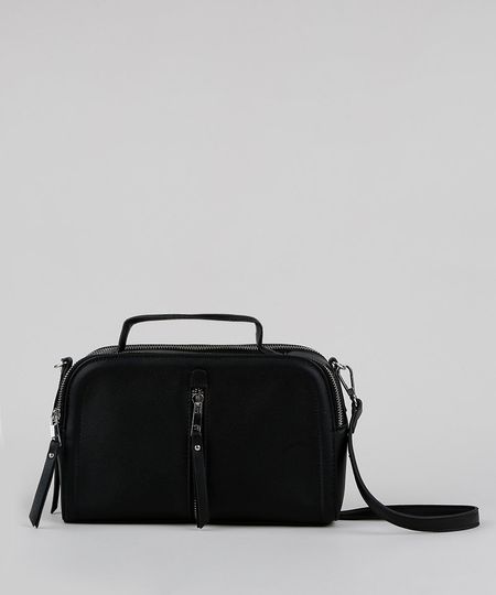 Bolsa-Transversal-Feminina-com-Ziper-Preta-9913766-Preto_1