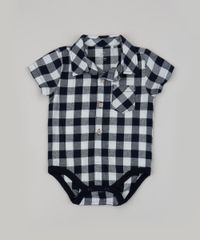 Body-Camisa-de-Flanela-Infantil-Estampado-Xadrez-Manga-Curta-Preto-9842882-Preto_1