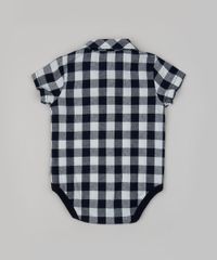Body-Camisa-de-Flanela-Infantil-Estampado-Xadrez-Manga-Curta-Preto-9842882-Preto_2