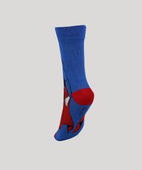 Meia-Masculina-Cano-Alto-Divertida-Super-Homem--Azul-9944805-Azul_2