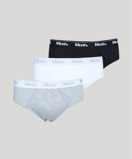 Kit-de-3-Cuecas-Mash-Masculinas-Slip-Cinza-Mescla-Claro-9951002-Cinza_Mescla_Claro_1