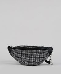 Pochete-Feminina-com-Strass-e-Ziper-Preta-9913769-Preto_1
