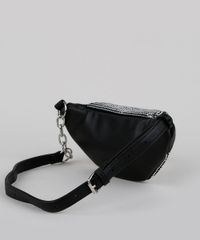 Pochete-Feminina-com-Strass-e-Ziper-Preta-9913769-Preto_3