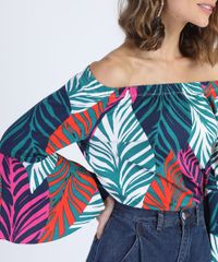 Blusa-Feminina-Ombro-a-Ombro-Estampada-de-Folhagem-Manga-Sino-Multicor-9943516-Multicor_4