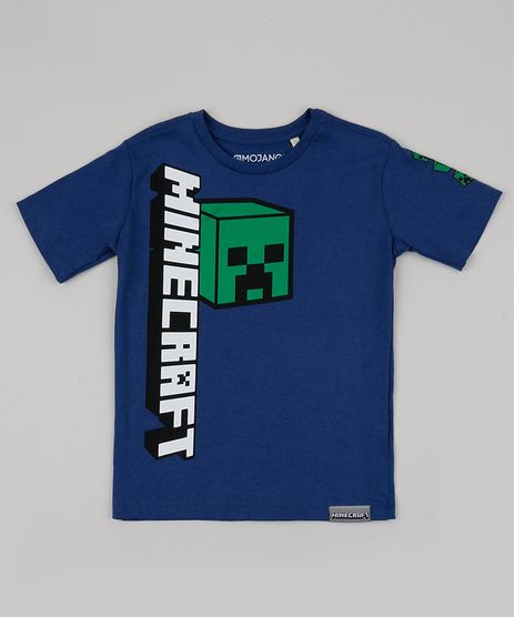 Camiseta-Infantil-Minecraft-Manga-Curta-Azul-9944216-Azul_1