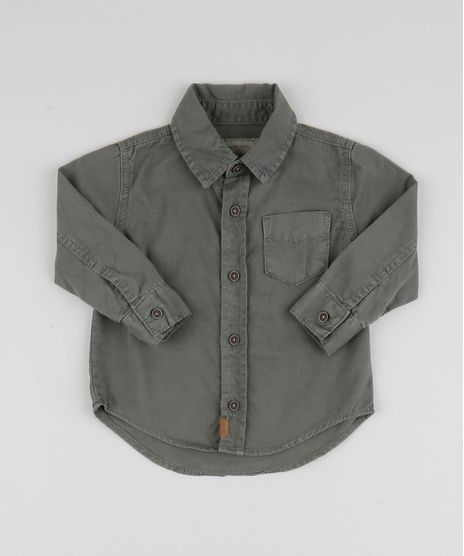 Camisa-Infantil-com-Bolso-Manga-Longa--Verde-Militar-9158808-Verde_Militar_1