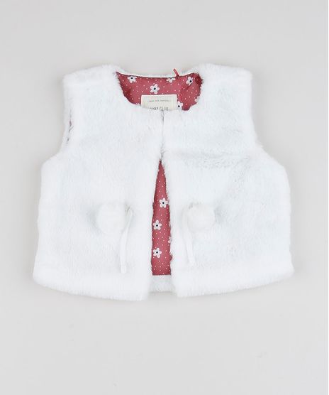 Colete-Infantil-em-Pelo-com-Bolsos-Branco-9810482-Branco_1
