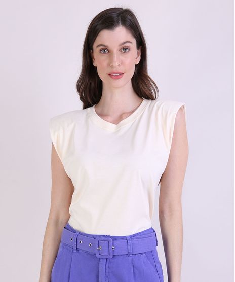 Regata-Feminina-Muscle-Tee-Mindset-com-Ombreiras-Decote-Redondo-Bege-Claro-9950298-Bege_Claro_1