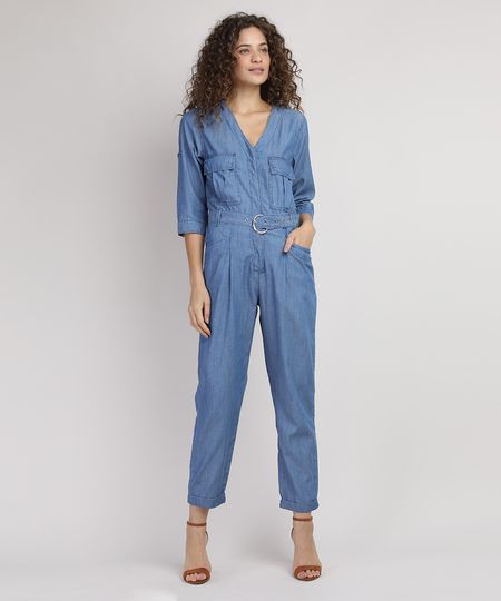 Macacao-Jeans-Feminino-com-Bolsos-e-Cinto-Manga-3-4-Azul-Medio-9946823-Azul_Medio_1 Macacao-Jeans-Feminino-com-Bolsos-e-Cinto-Manga-3-4-Azul-Medio-9946823-Azul_Medio_1